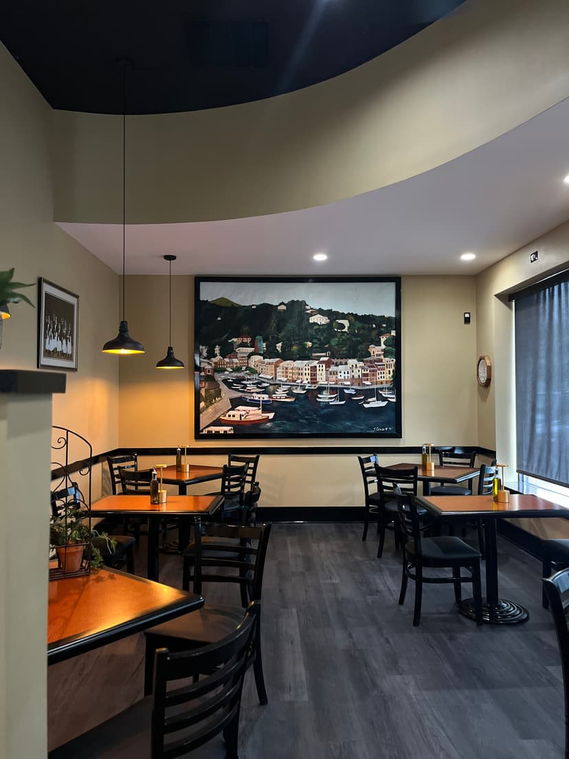 Updated restaurant interior at Mama Mia's Ristorante showing contemporary design with warm ambiance and comfortable seating in Egg Harbor Township New Jersey
