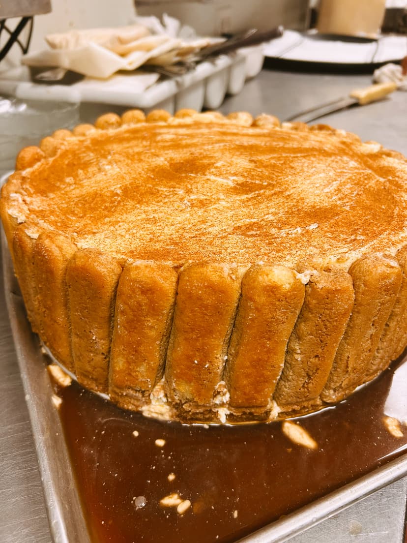 Italian dessert presentation featuring homemade tiramisu at Mama Mia's Ristorante
