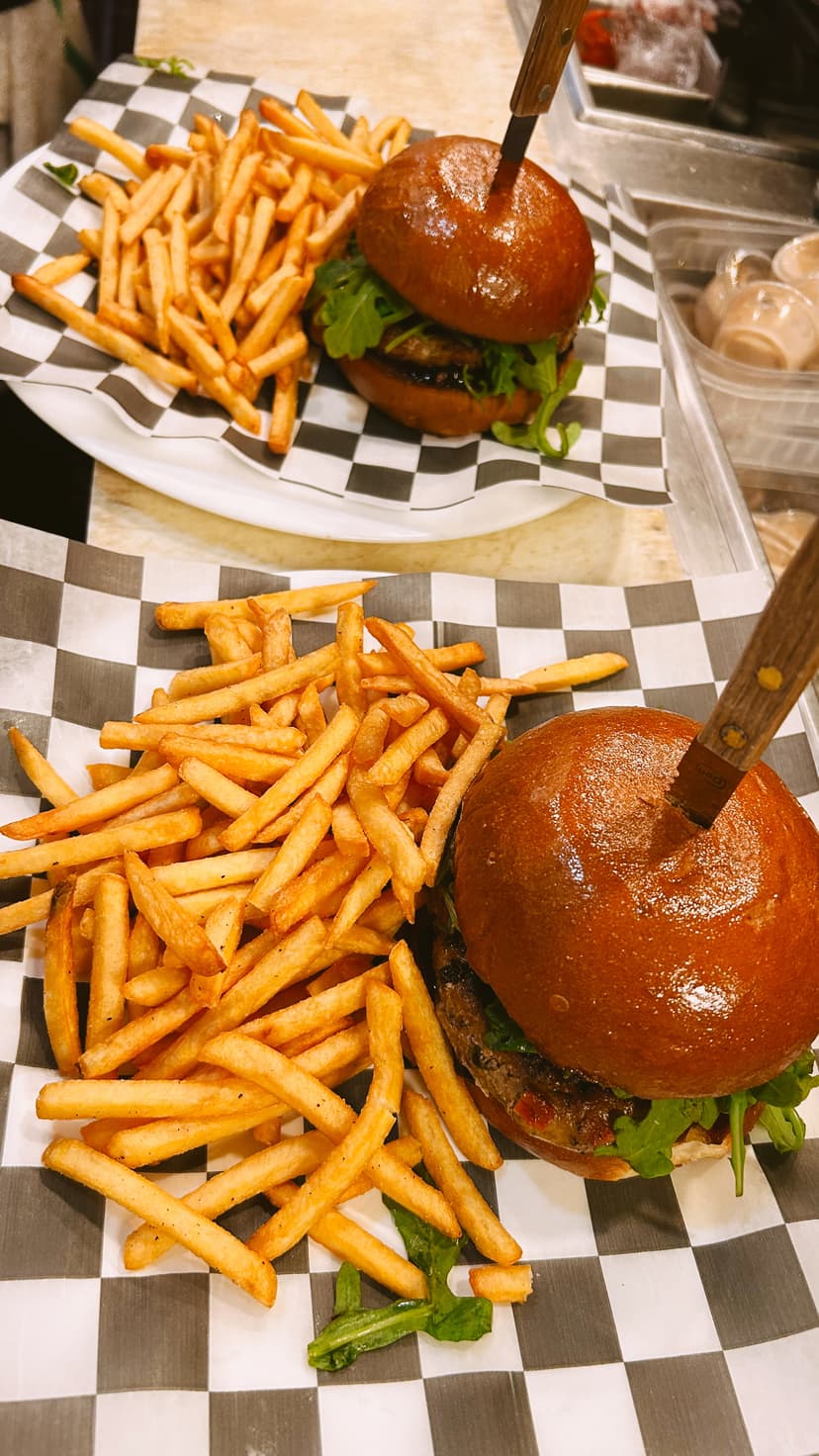 Elegant plating of Italian seafood dish with garnish at Mama Mia's restaurant