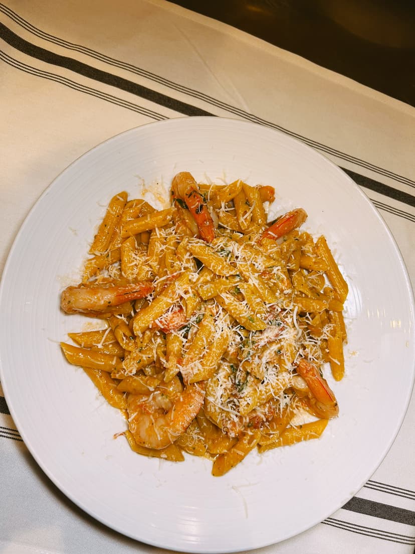 Fresh pasta being made by hand using traditional Italian techniques at Mama Mia's